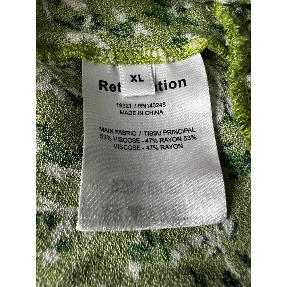 Reformation Bristol Mini Dress Size XL Samantha Green‎ Floral Babydoll - Picture 6 of 11